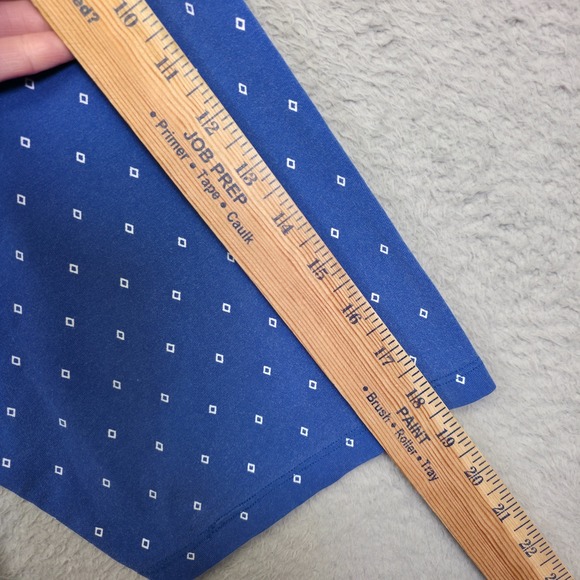 Catherines Top Womens 5X Blue Cutout Neck Diamond‎ Relaxed Flowy Stretch Lounge - Picture 4 of 11